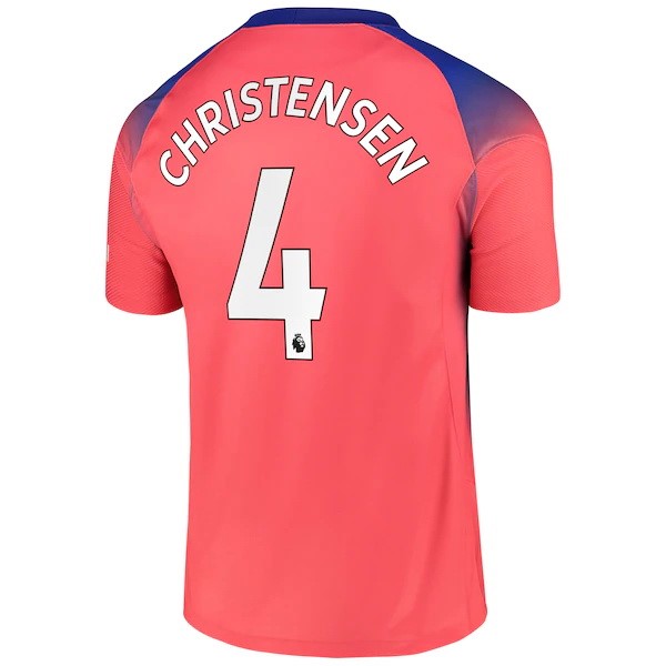 Camiseta Chelsea NO.4 Christensen Tercera Equipación 2020-2021 Naranja
